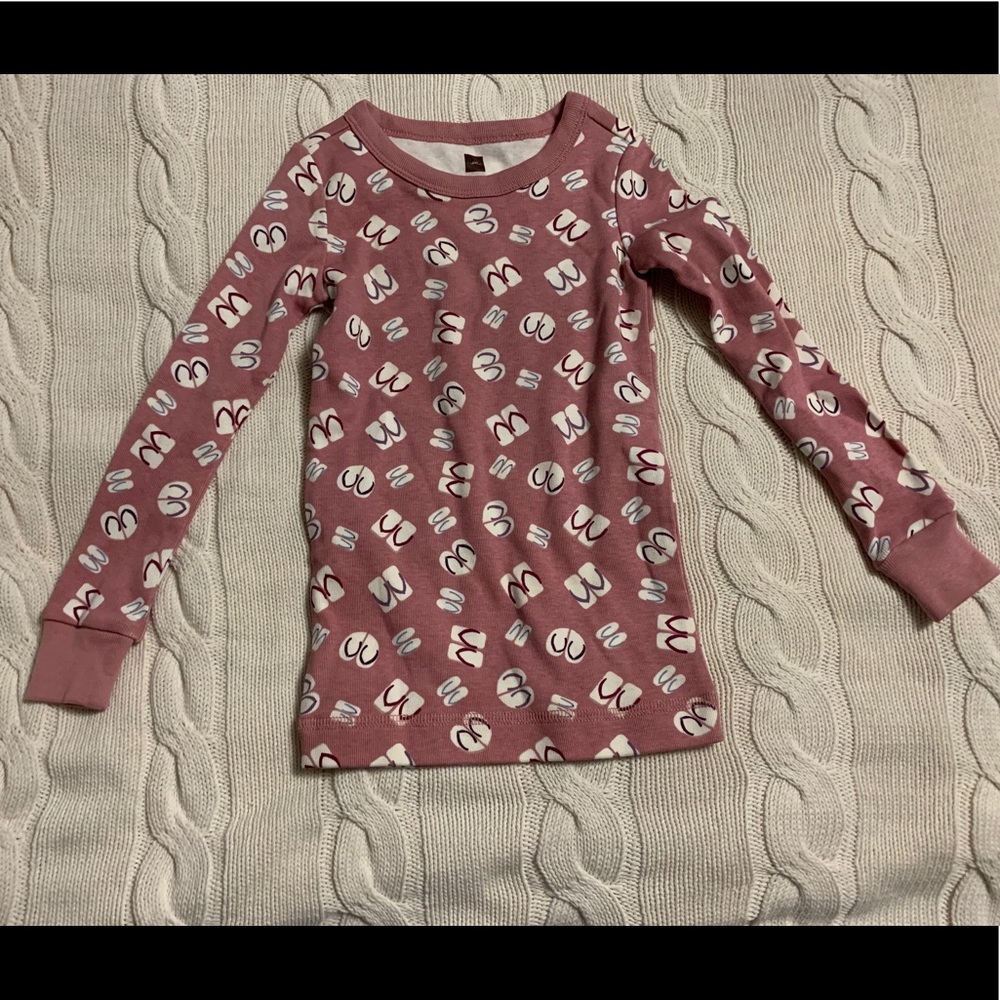 tea collection Fitted Mauve Flip-flop Print Pajama Tee Size 4